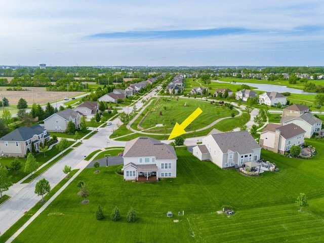 aerial view of residential area