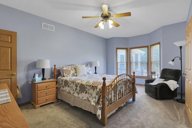 80 Baltimore Somerset Rd NW, Baltimore, OH 43105 - bedroom featuring light carpet and a ceiling fan