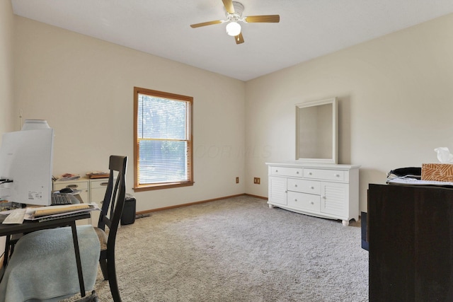 80 Baltimore Somerset Rd NW, Baltimore, OH 43105 - office featuring carpet flooring, a ceiling fan, and baseboards