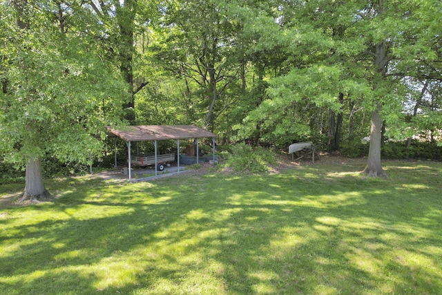 80 Baltimore Somerset Rd NW, Baltimore, OH 43105 - view of grassy yard featuring a detached carport