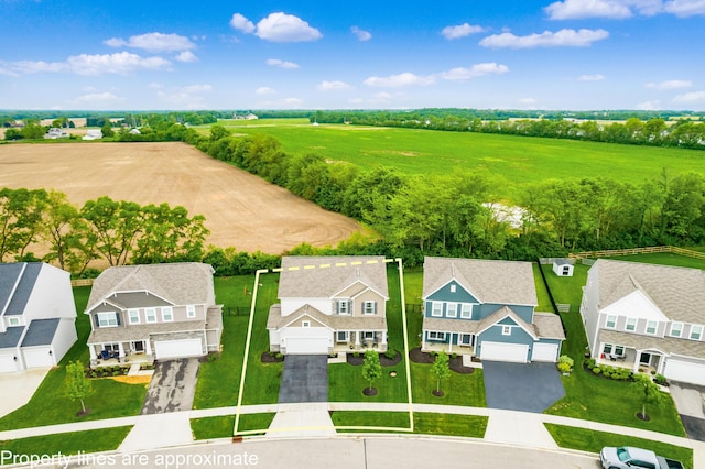 417 Oakland Hills Loop, Commercial Point, OH 43116 - aerial view of sparsely populated area featuring nearby suburban area
