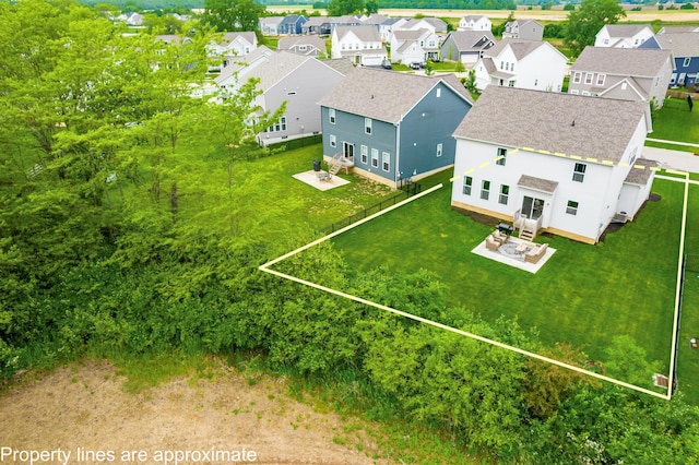 417 Oakland Hills Loop, Commercial Point, OH 43116 - aerial perspective of suburban area featuring property parcel outlined