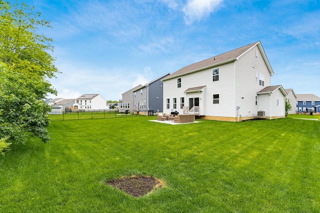417 Oakland Hills Loop, Commercial Point, OH 43116 - back of house featuring outdoor lounge area, a patio, and cooling unit
