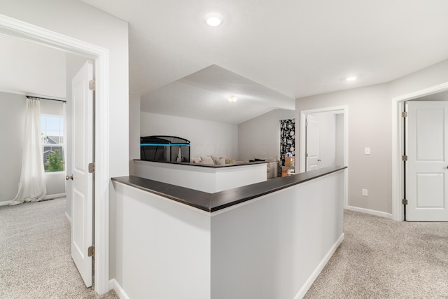 417 Oakland Hills Loop, Commercial Point, OH 43116 - hallway with light carpet, baseboards, and recessed lighting