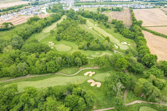 417 Oakland Hills Loop, Commercial Point, OH 43116 - drone / aerial view of a local golf course and a tree filled landscape