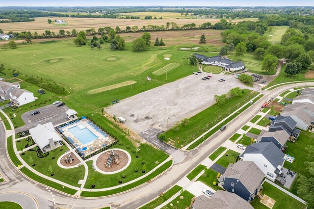 417 Oakland Hills Loop, Commercial Point, OH 43116 - aerial view of property and surrounding area featuring a pool area