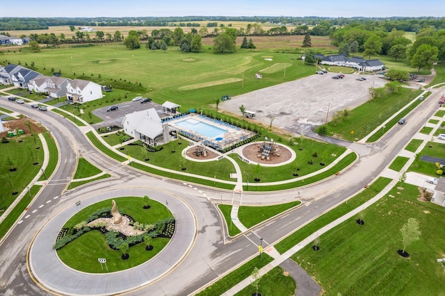 417 Oakland Hills Loop, Commercial Point, OH 43116 - aerial view of property and surrounding area with a pool