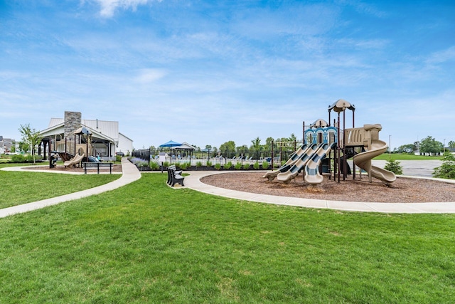 417 Oakland Hills Loop, Commercial Point, OH 43116 - community jungle gym with a gazebo