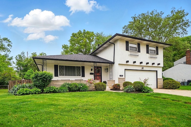 723 W Winmar Pl, Westerville, OH 43081 - tri-level home featuring driveway, an attached garage, stucco siding, and stone siding