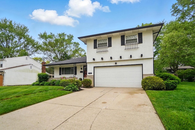 723 W Winmar Pl, Westerville, OH 43081 - view of front of house with a garage, driveway, a front lawn, and stone siding