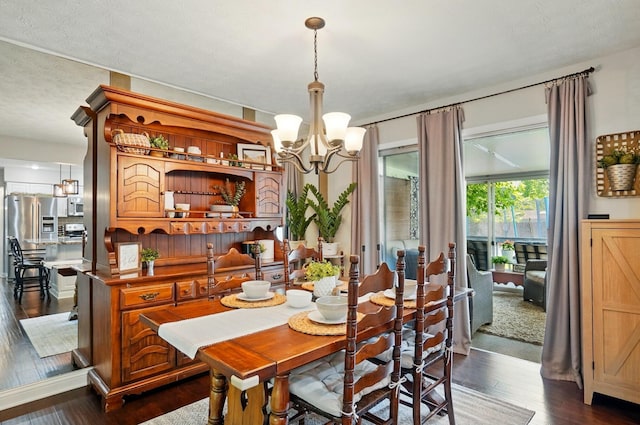 723 W Winmar Pl, Westerville, OH 43081 - dining room with a chandelier and dark wood finished floors