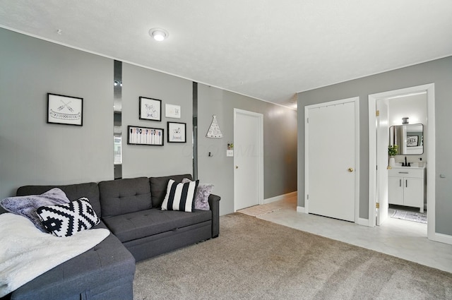 723 W Winmar Pl, Westerville, OH 43081 - living area featuring light colored carpet and baseboards