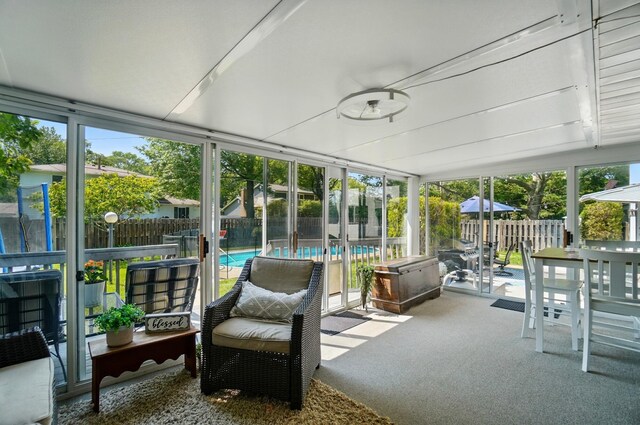 723 W Winmar Pl, Westerville, OH 43081 - sunroom with healthy amount of natural light, a ceiling fan, and outdoor dining area