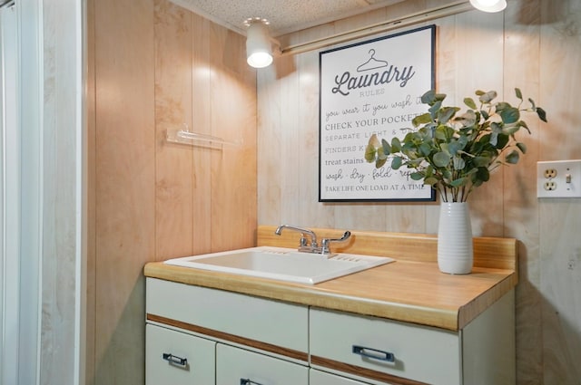 723 W Winmar Pl, Westerville, OH 43081 - bathroom with vanity and wooden walls