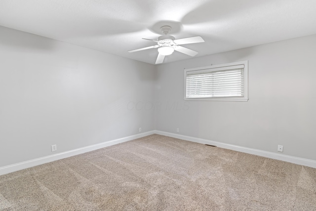 293 Flint Ridge Dr, Columbus, OH 43230 - empty room with baseboards, carpet flooring, and ceiling fan