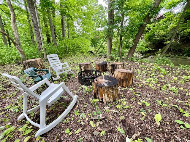 346 Instone Dr, Reynoldsburg, OH 43068 - view of yard with a fire pit