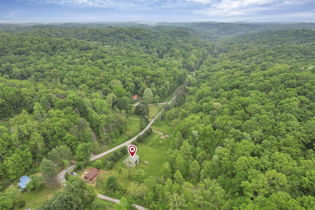 23587 Woltz Rd, Rockbridge, OH 43149 - aerial overview of property's location with a heavily wooded area