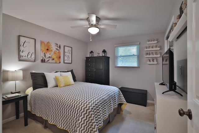 6653 Merwin Rd, Columbus, OH 43235 - bedroom featuring carpet floors, baseboards, and a ceiling fan