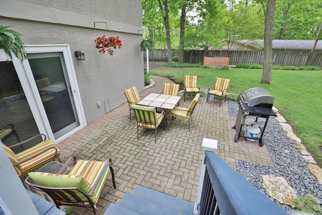 6653 Merwin Rd, Columbus, OH 43235 - view of patio with outdoor dining area and area for grilling