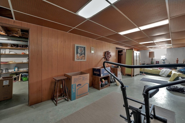 1920 S Champion Ave, Columbus, OH 43207 - workout room with wooden walls