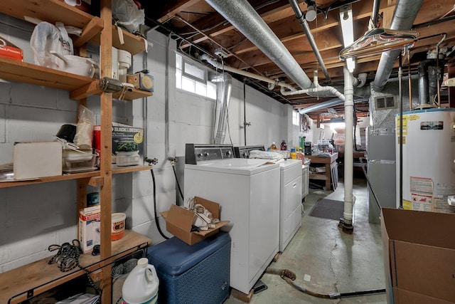 1920 S Champion Ave, Columbus, OH 43207 - basement featuring washer and dryer and gas water heater