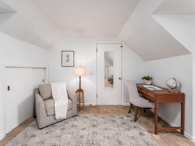 2356 Swansea Rd, Columbus, OH 43221 - living area featuring carpet flooring and lofted ceiling