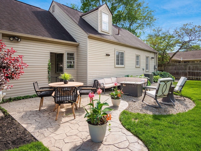 2356 Swansea Rd, Columbus, OH 43221 - view of patio / terrace with outdoor lounge area, outdoor dining space, and central air condition unit