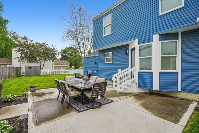 1536 Mulligan Ct, Reynoldsburg, OH 43068 - view of patio / terrace with entry steps and outdoor dining area
