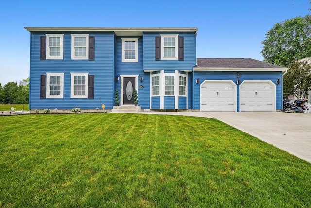 1536 Mulligan Ct, Reynoldsburg, OH 43068 - view of front of home with a garage, driveway, and a front yard