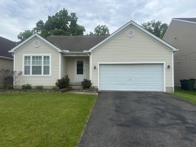 1883 Bay Port Dr, Grove City, OH 43123 - single story home featuring asphalt driveway, a garage, a front lawn, and roof with shingles