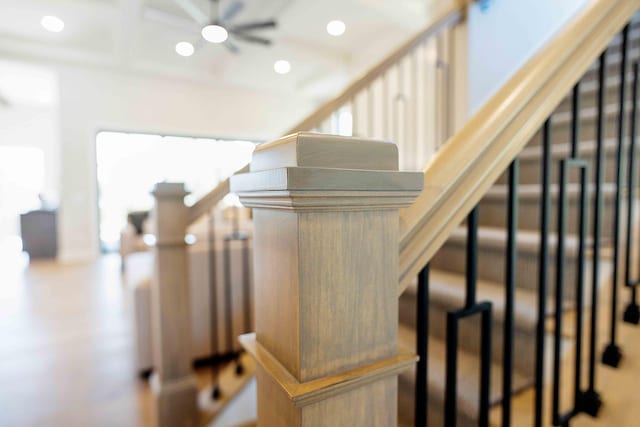 9015 Fox Field Path, Plain City, OH 43064 - stairway with recessed lighting