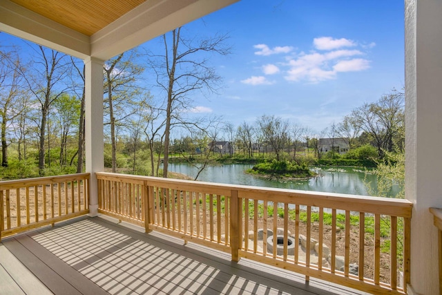 9015 Fox Field Path, Plain City, OH 43064 - deck featuring a water view