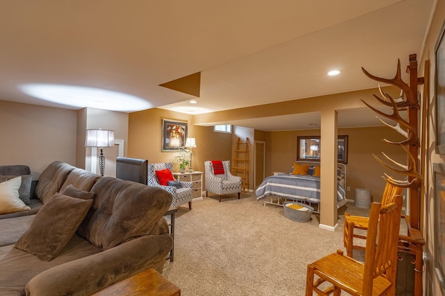 8738 Birch Brook Loop NW, Pickerington, OH 43147 - carpeted living area with recessed lighting