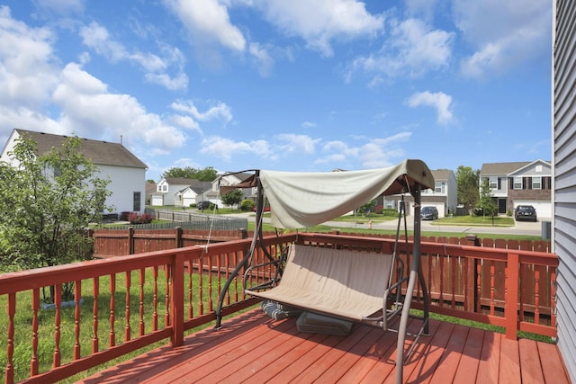 7429 Willow Leaf Dr, Canal Winchester, OH 43110 - wooden deck with a residential view