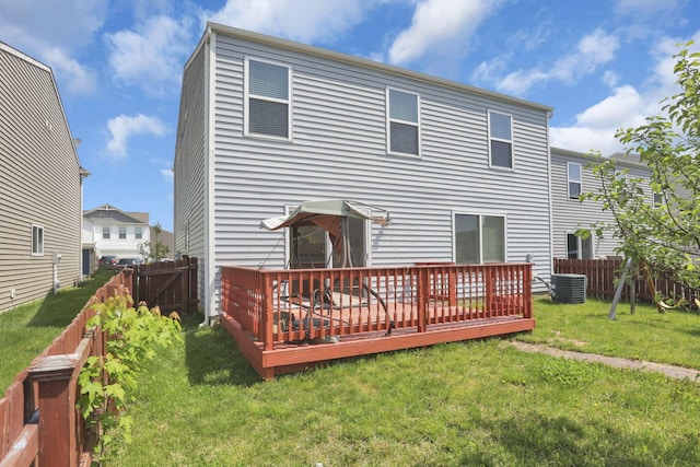 7429 Willow Leaf Dr, Canal Winchester, OH 43110 - back of house featuring a deck and central AC unit