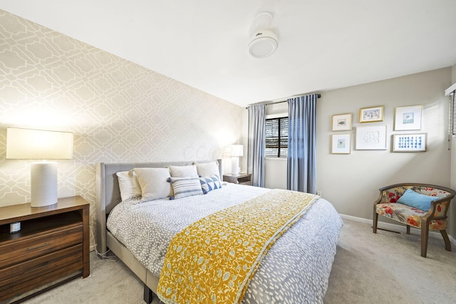 1009 Tall Tree Ct, Westerville, OH 43081 - carpeted bedroom with wallpapered walls and baseboards