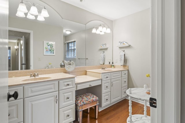 1009 Tall Tree Ct, Westerville, OH 43081 - full bathroom featuring double vanity and wood finished floors