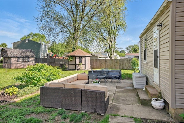 651 Dovalon Pl, Galloway, OH 43119 - view of patio with an outdoor hangout area and outdoor dining space