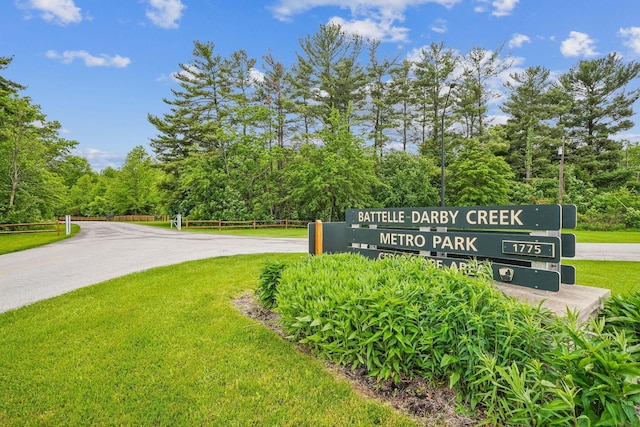651 Dovalon Pl, Galloway, OH 43119 - community sign with a forest view