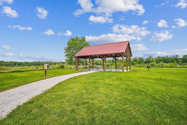 651 Dovalon Pl, Galloway, OH 43119 - view of community with a gazebo and a lawn