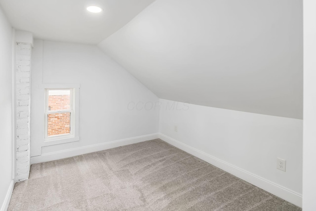 848-850 Carpenter St, Columbus, OH 43206 - additional living space featuring lofted ceiling, carpet floors, baseboards, and recessed lighting