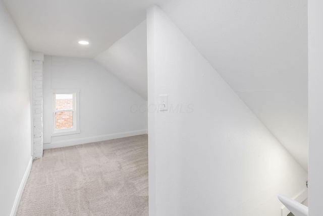 848-850 Carpenter St, Columbus, OH 43206 - additional living space with vaulted ceiling, carpet, baseboards, and recessed lighting