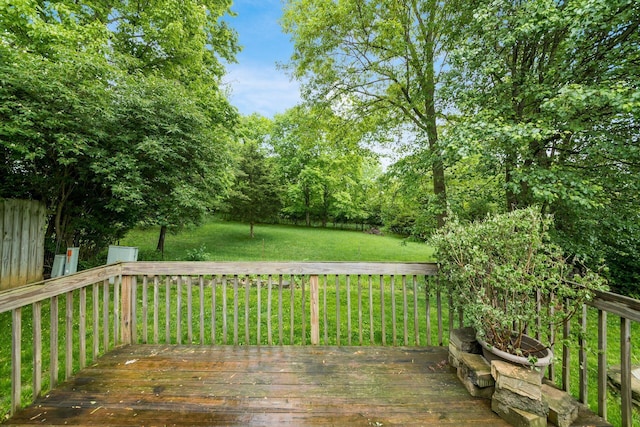 1472 Tall Meadows Dr, Columbus, OH 43223 - wooden deck with a lawn