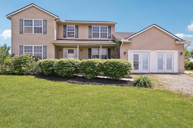 15301 Gandy Eddy Rd, Marysville, OH 43040 - view of front of property with french doors and a front yard