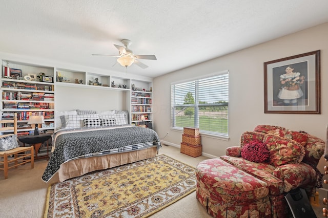 15301 Gandy Eddy Rd, Marysville, OH 43040 - bedroom featuring carpet, ceiling fan, and a textured ceiling