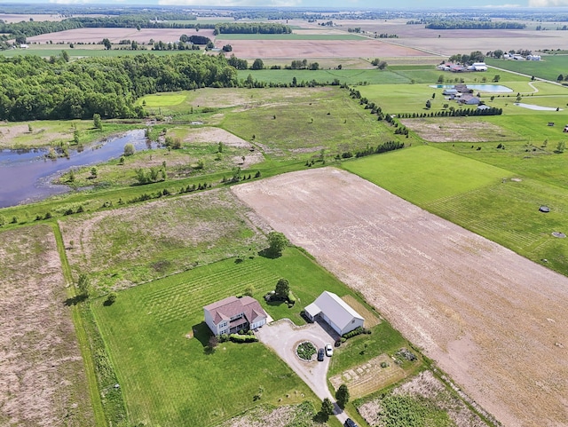 15301 Gandy Eddy Rd, Marysville, OH 43040 - aerial view of property and surrounding area featuring rural landscape and a nearby body of water