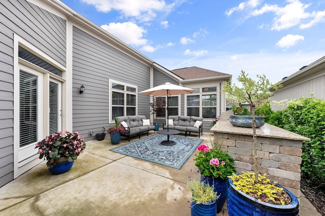 5568 Lexington Dr, Hilliard, OH 43026 - view of patio featuring an outdoor living space