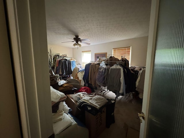 310 Abbey Ave, Lithopolis, OH 43136 - bedroom featuring a textured ceiling and ceiling fan