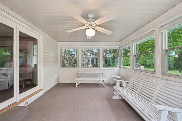 8628 N Spring Ct, Pickerington, OH 43147 - sunroom / solarium featuring ceiling fan and plenty of natural light