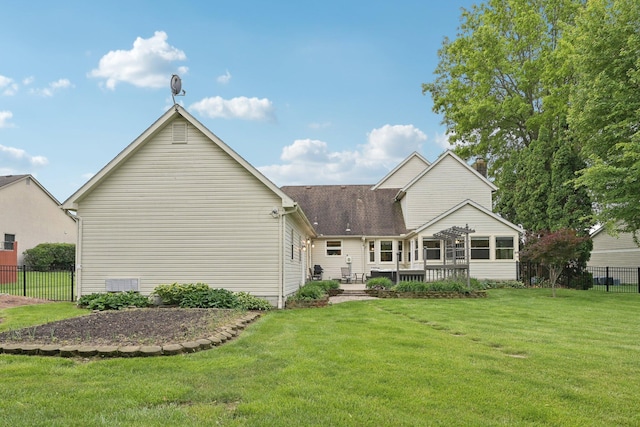 8628 N Spring Ct, Pickerington, OH 43147 - rear view of property with a chimney